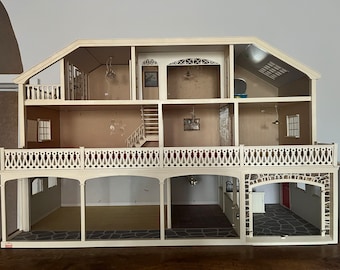 Vintage 1980s Lundby #6040 Stockholm Dollhouse With Basement