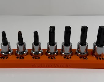 ICON 3/8” Torx Socket Organizer – Magnetic Toolbox Holder 3D Printed