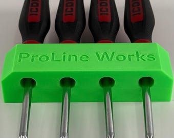 Magnetic ICON Mini Screwdriver Organizer | Also Fits Mini Torx Drivers | Toolbox Drawer Holder | 3D Printed | Magnetic Tool Rack