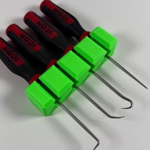 Magnetic Seal Pick Organizer with Front Loading Slots | Toolbox Drawer Holder | 3D Printed | Easy Access Pick Set Storage