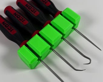 Magnetic Seal Pick Organizer with Front Loading Slots | Toolbox Drawer Holder | 3D Printed | Easy Access Pick Set Storage