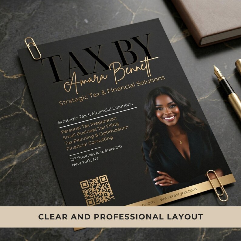 Tax Preparation Flyer Template for Accountants, Social Media Ad ...