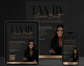 Tax Preparation Flyer Template for Accountants, Social Media Ad (Digital Download)