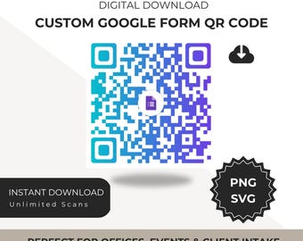 Custom Google Form QR Code | Editable Canva Template for Easy Client Access