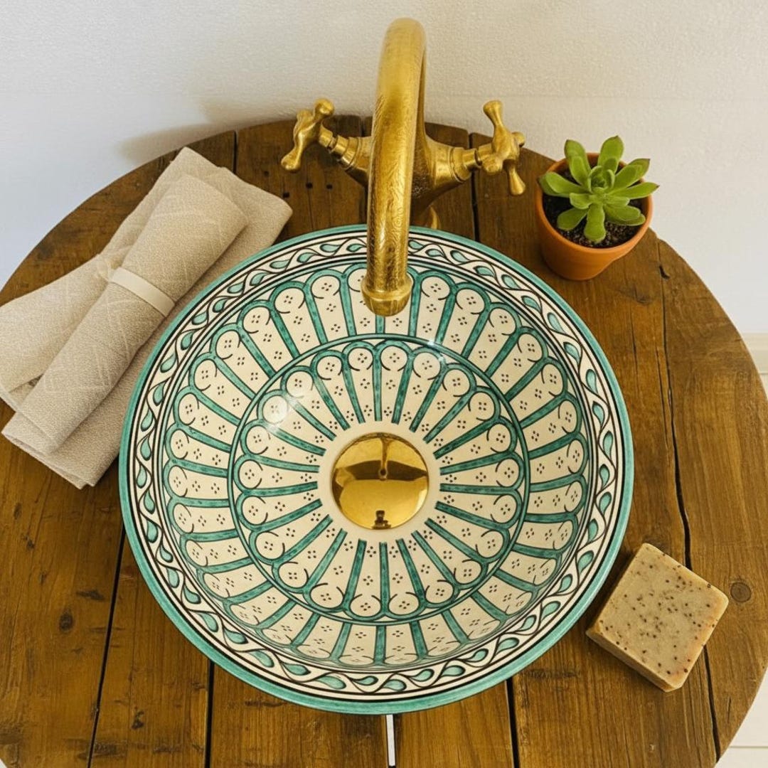 Modern Ceramic Sink-hand-painted Artisan Basin, Crafts Ceramic Sink-for ...