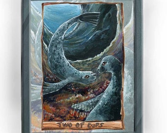 Seal Art Print: Animism Tarot Illustration for Animal Lovers