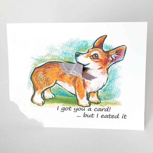 Carte de corgi drôle, carte de correspondance de chien pour les enfants, nouveaux propriétaires d'animaux de compagnie, félicitations, message personnalisé, amoureux des animaux, joyeux anniversaire, merci