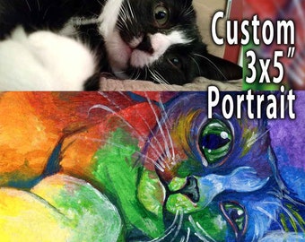 Custom Rainbow Pet Portrait: Personalized Memorial Keepsake