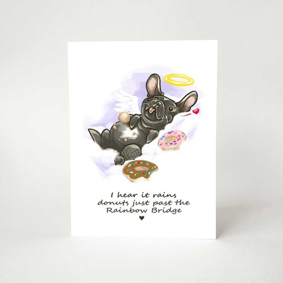 Pet Loss Dog Loss Greeting Card Bulldog Sympathy Card