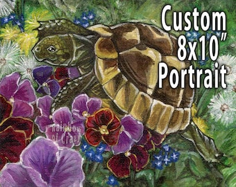 Custom Pet Portrait Painting: Hand-Painted Commission Art, One-of-a-Kind Keepsake for Pet Lovers