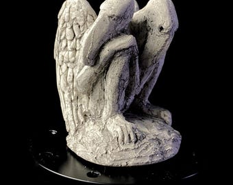 Handgemachte Gargoyle Figur grotesk Monster Mittelalter Statue Beton Zement Kreatur Gothic Dekor makaber Fantasy Horror seltsam