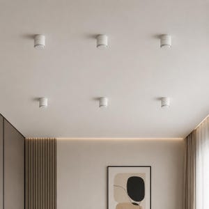 Minimalistyczny reflektor sufitowy: czarny cylindryczny reflektor sufitowy do nowoczesnych wnętrz