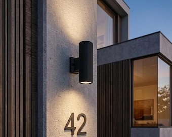 Aplique de pared exterior: Lámpara de porche E27 e iluminación exterior de estilo rústico para patio.