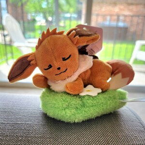 Sleeping Eevee Plushie Pokemon plush doll Keychain sleepy small fox