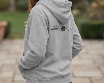 Sudadera unisex con cremallera completa, sudadera minimalista estilo streetwear, informal para uso diario.
