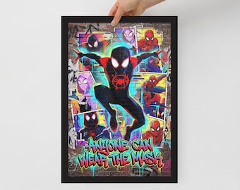 Spider-Verse Graffiti Art Print | Miles Morales, Gwen Stacy Poster
