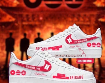 Gira mundial – Zapatillas AF1 V5 de la Gira Mundial BTS 2026, zapatillas personalizadas para fans del Kpop, regalo para ARMY, estilo urbano de edición limitada