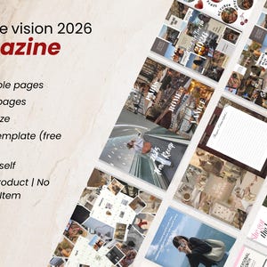 Vision Board 2026 Magazine | Aesthetic Manifestation Kit | Editable ...