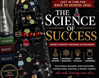 Corbata con mensaje para profesor de ciencias / Corbata de química STEM / Colección L Snell Noire