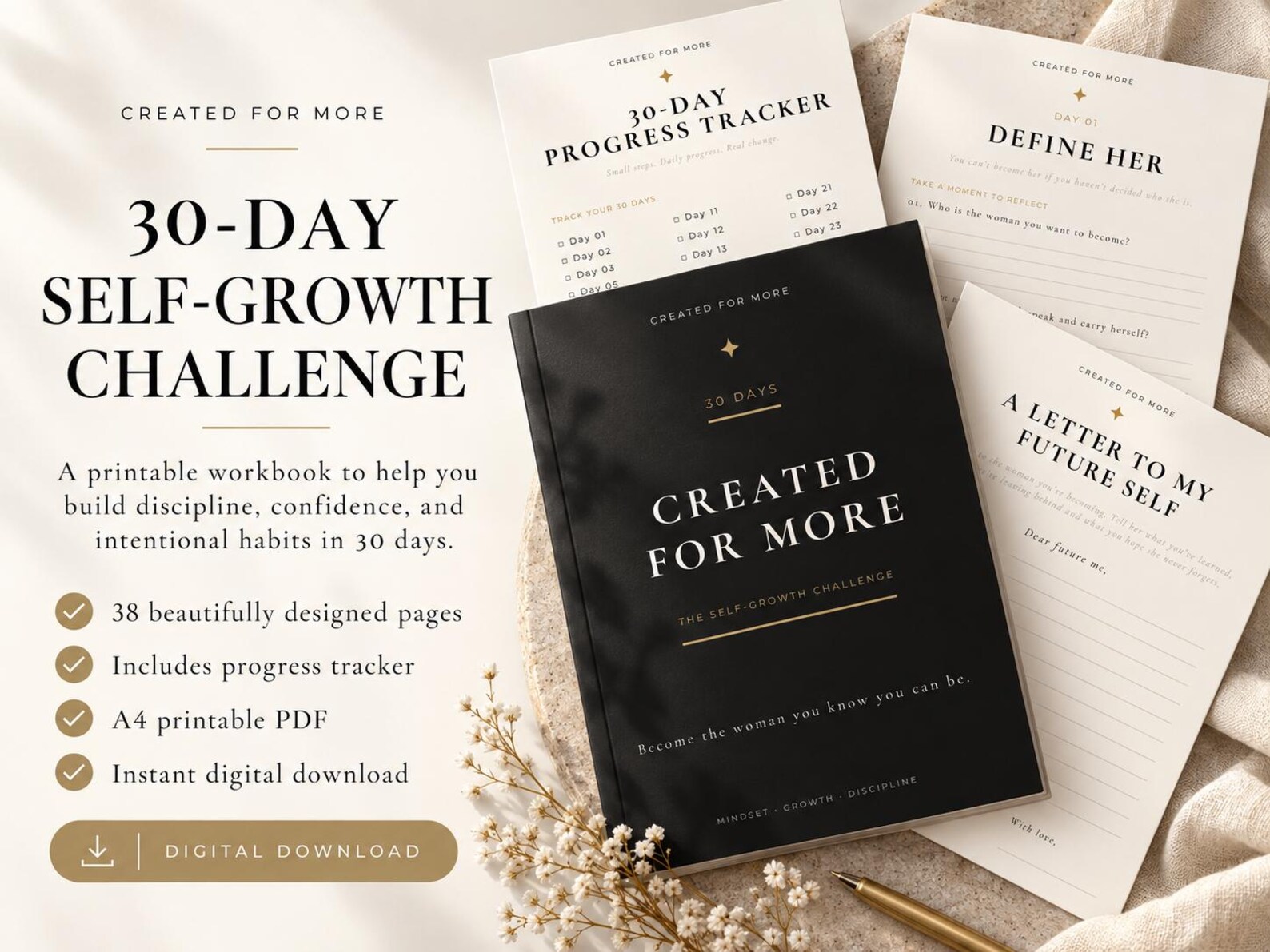 30 Day Self Improvement Challenge – Printable PDF - Etsy