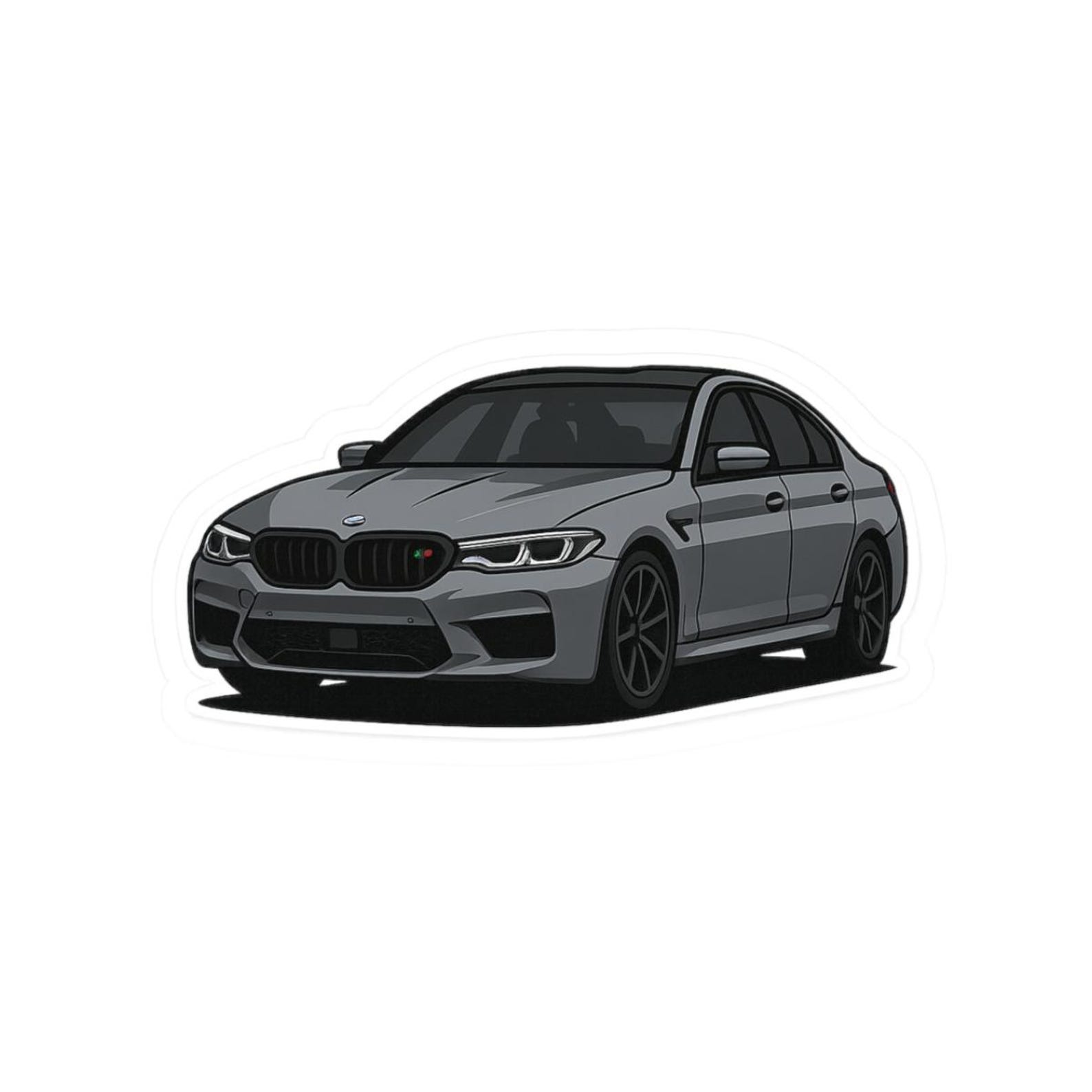 Gray Sports Sedan Sticker | Kiss-cut Sticker/ BMW /M5 - Etsy