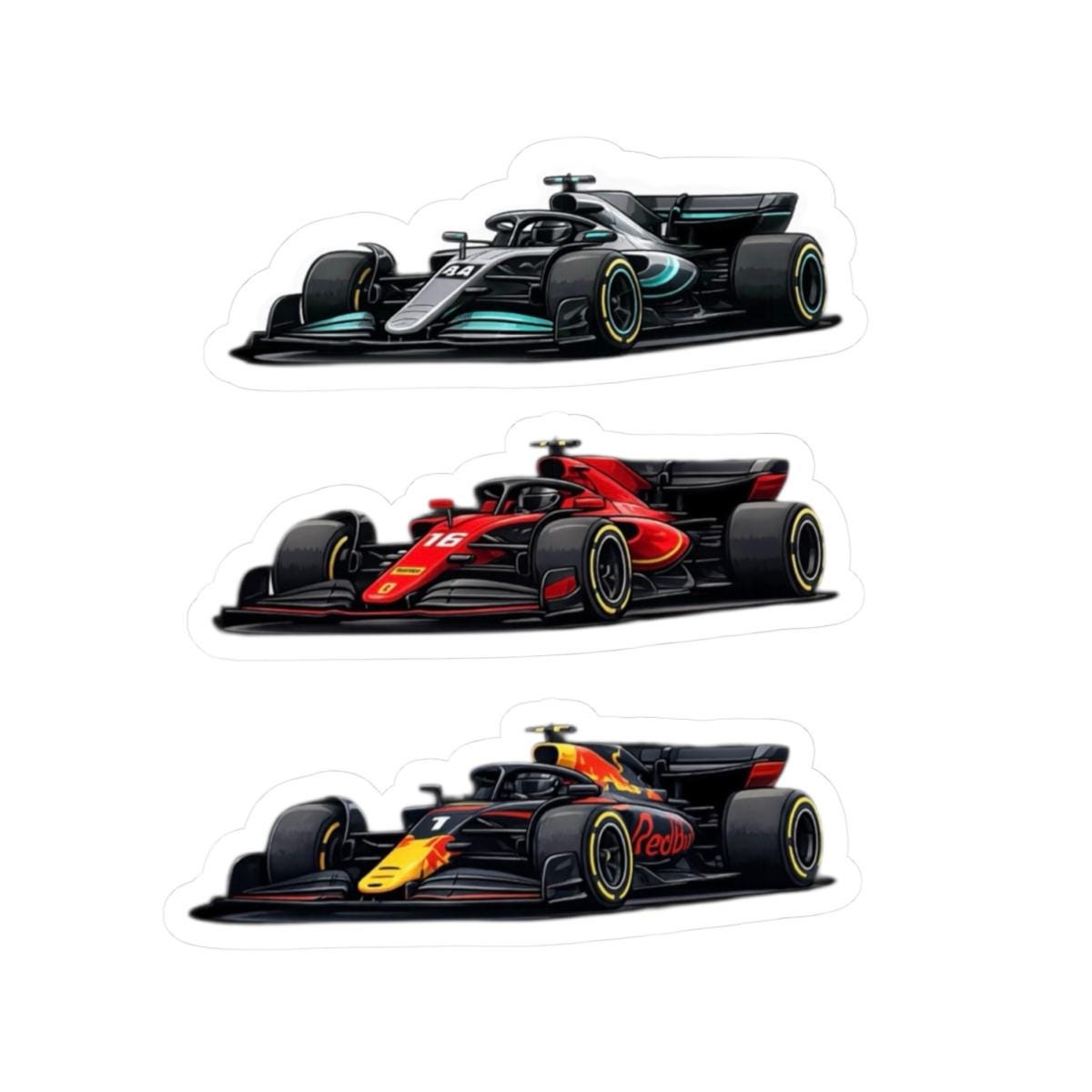 Formula 1 Racing Car Sticker Bundle | Motorsport Decals, F1 Inspired ...