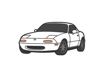 thumbnail image 2 of 2x Sports Car Outline Vinyl Decal Sticker – JDM / Drift / Miata – Gloss Black 2 of 4