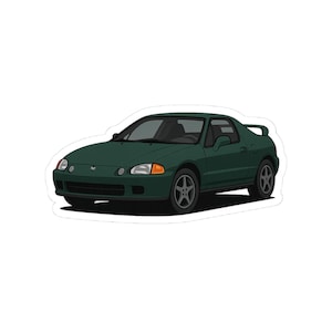 90s Honda Del Sol JDM Sticker, Retro Japanese Tuner Car Vinyl Decal