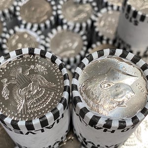Half dollar coin, unopened and unsearched 10 Dollars Face Value FED wrapped image 6