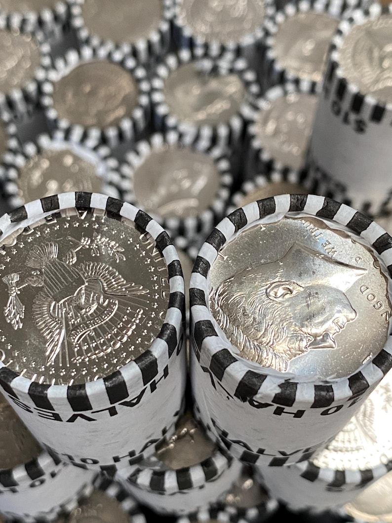 Half dollar coin, unopened and unsearched 10 Dollars Face Value FED wrapped image 6