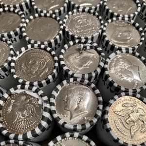 Half dollar coin, unopened and unsearched 10 Dollars Face Value FED wrapped image 12