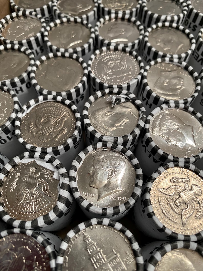 Half dollar coin, unopened and unsearched 10 Dollars Face Value FED wrapped image 12