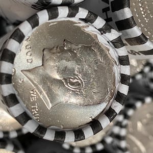 Half dollar coin, unopened and unsearched 10 Dollars Face Value FED wrapped image 8