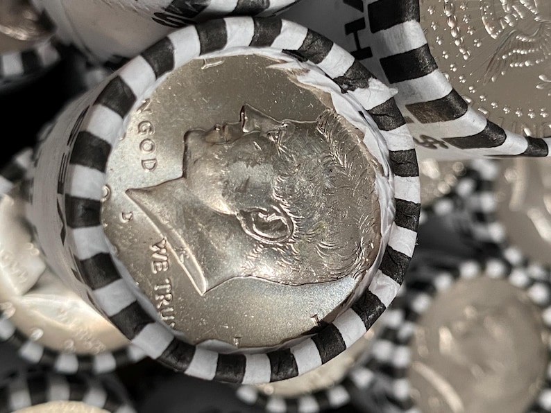 Half dollar coin, unopened and unsearched 10 Dollars Face Value FED wrapped image 8