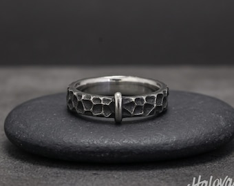 925 Sterling Silver Hammered Celtic Ring, Outlander Claire Fraser Inspired Band