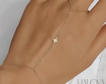 Star Finger Bracelet | Dainty INS Style Jewelry | Sterling Silver