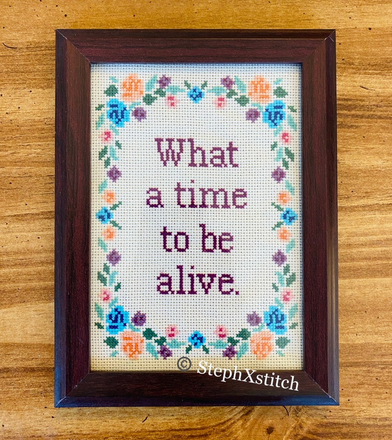What A Time To Be Alive Cross-Stitch Pattern PDF Instant Download image 3