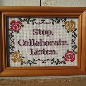 PATTERN Stop Collaborate Listen Vanilla Ice Ice Baby Cross Stitch Instant Download pdf image 3