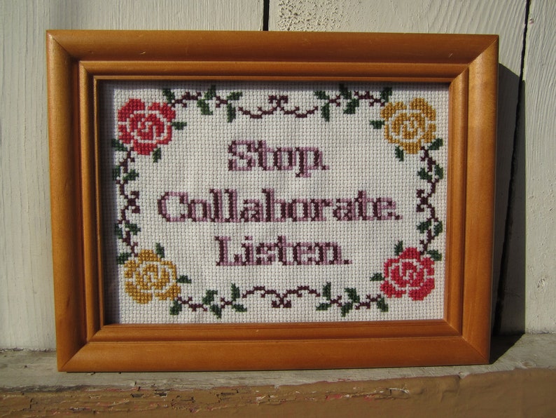 PATTERN Stop Collaborate Listen Vanilla Ice Ice Baby Cross Stitch Instant Download pdf image 3