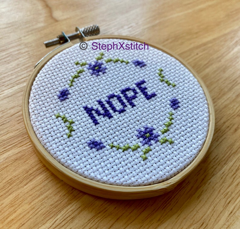 MUSTER Nö Kreuzstich Lustige Subversive Blumen DIY PDF Xstitch Muster Instant Download Bild 4