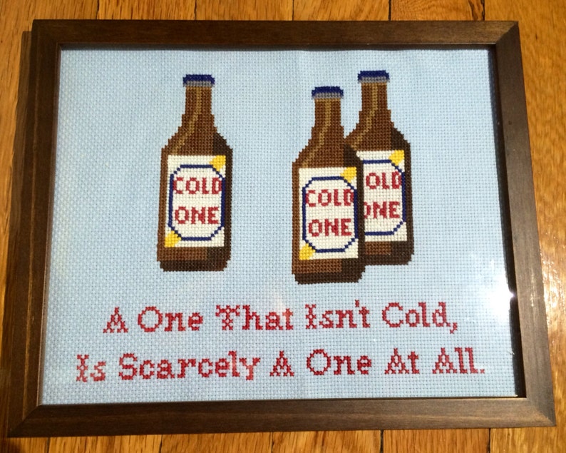 PATTERN Beer Cross Stitch Cold One PDF Instant Download Bar Decor image 5