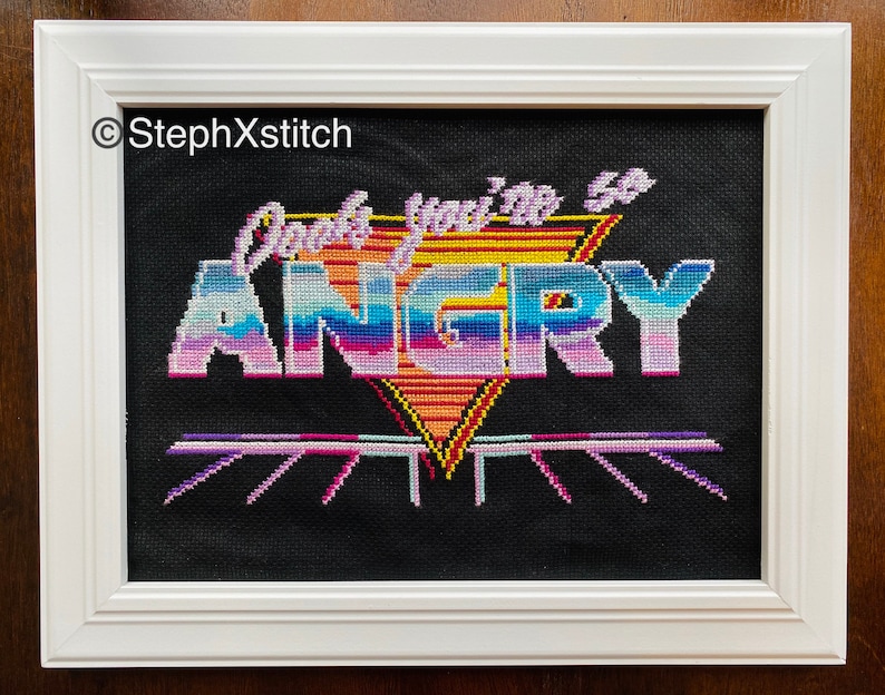 PATTERN Oooh You're So Angry Lisa Rinna Quote RHOBH Real Housewives of Beverly Hills Reality Tv Instant Download PDF image 1