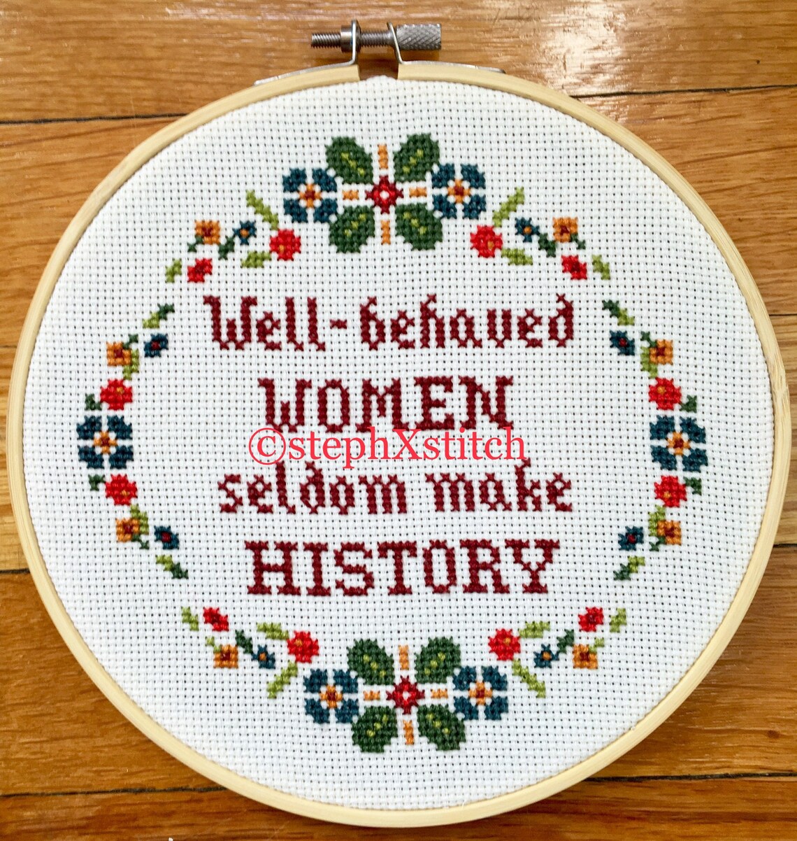 Feminist Cross Stitch Pattern Well Behaved Women Seldom Make Etsy