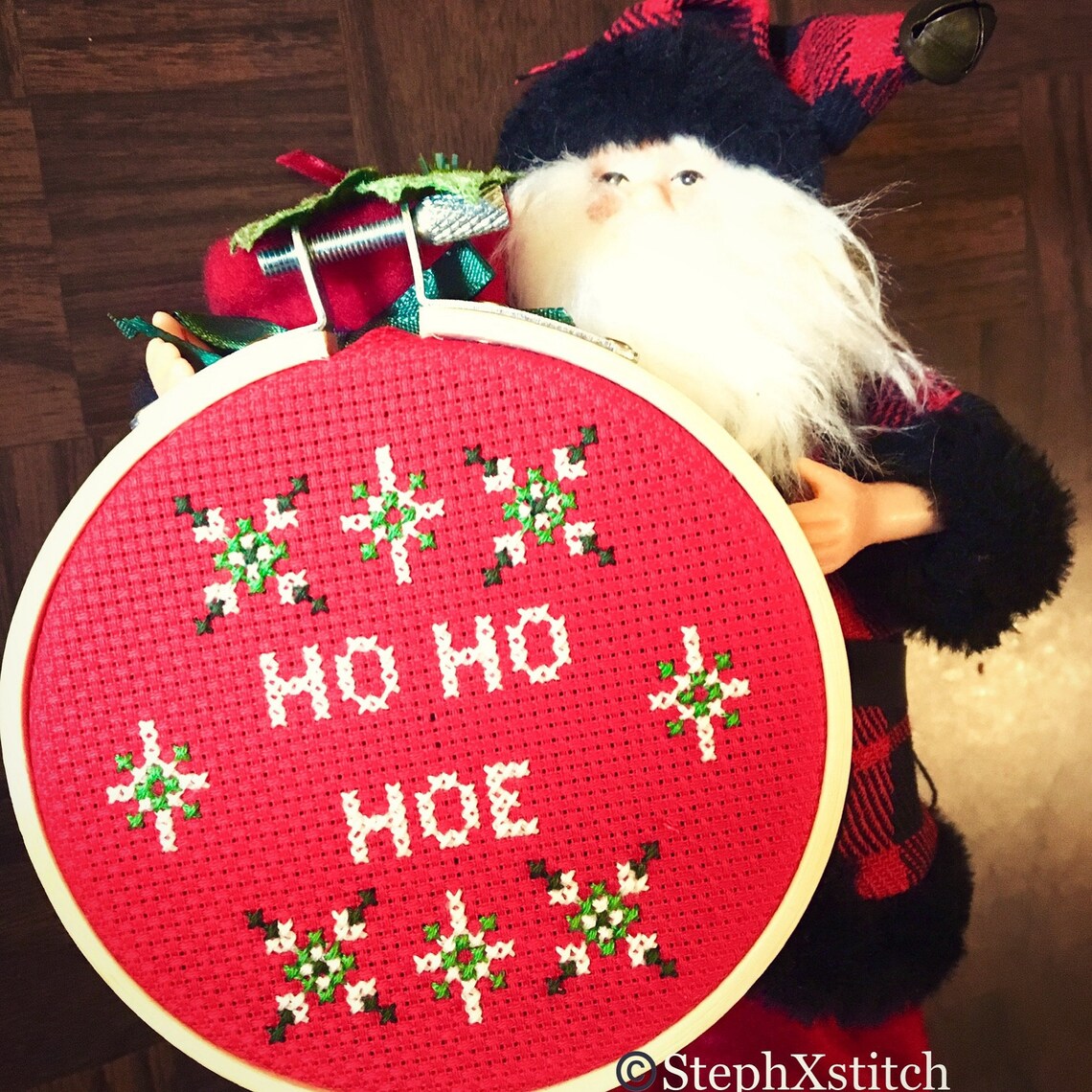 PATTERN Ho Ho Hoe Merry Christmas Funny Christmas Cross Stitch Etsy