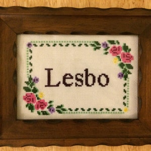 PATTERN Lesbo Subversive Funny Cross Stitch Instant Download PDF