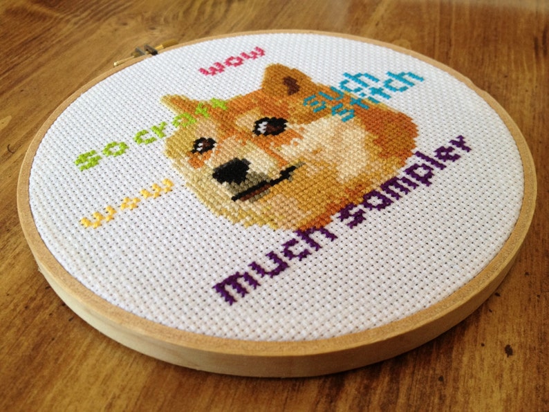 PATTERN Doge Meme Funny Cross Stitch Instant Download PDF Wow image 4