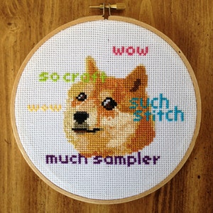 PATTERN Doge Meme Funny Cross Stitch Instant Download PDF Wow image 5