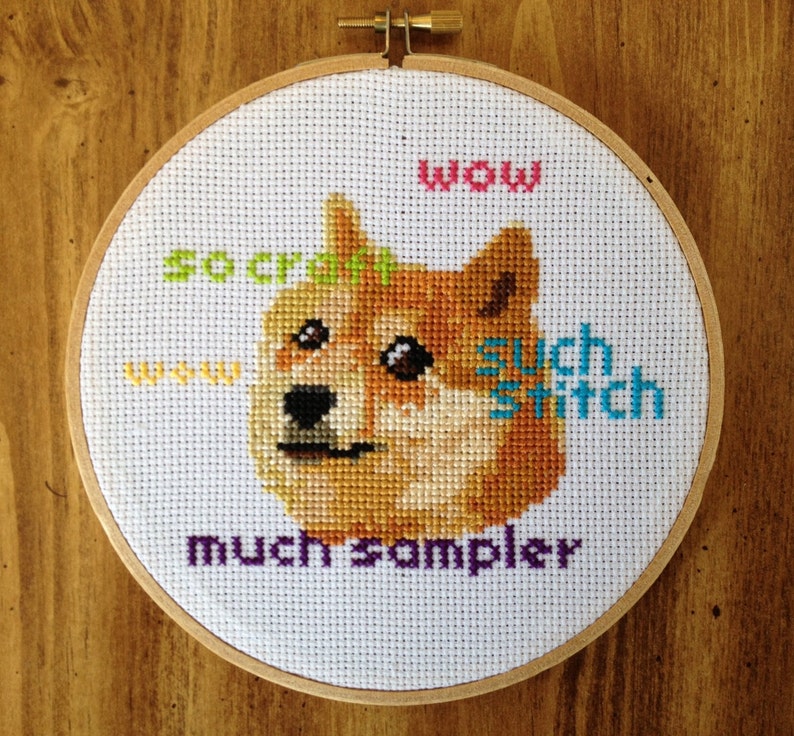 PATTERN Doge Meme Funny Cross Stitch Instant Download PDF Wow image 5