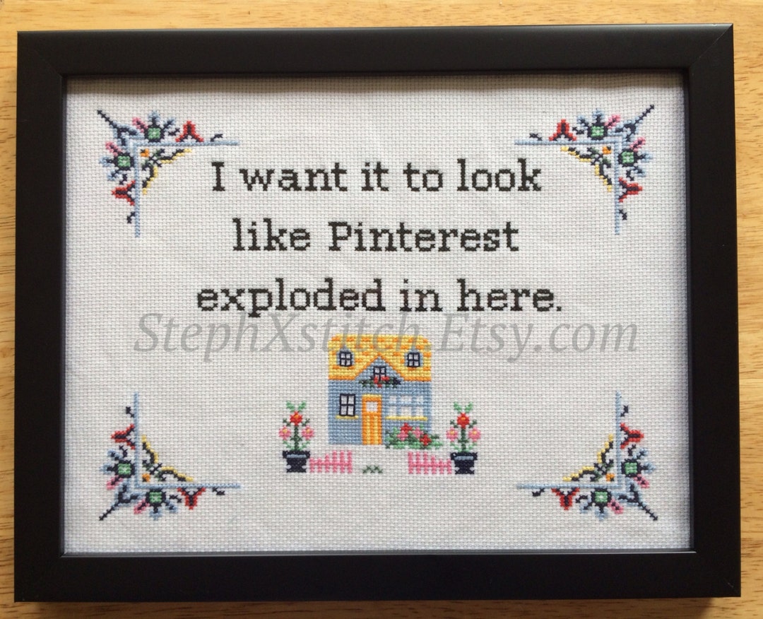 FO] Funny cross stitch by yours truly. Patterns from Pinterest. : r/ CrossStitch