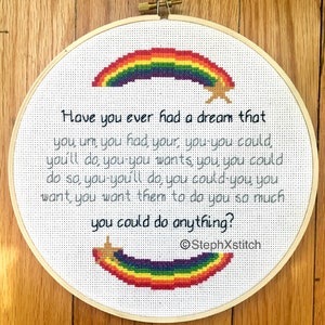 Cross Stitch Pattern Have You Ever Had A Dream That You Could Do Anything VInspiration Vine Meme Xstitch Instant Download PDF